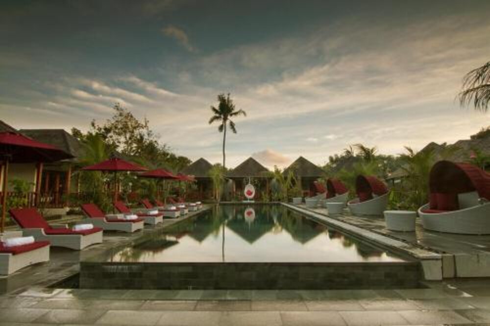 View of the retreat grounds at sunset